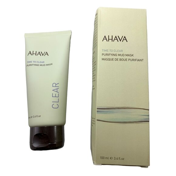 Ahava Time To Clear Purifying Mud Mask 100ml 3.4 fl oz Sensitive Skin Vegan NEW - Picture 1 of 10